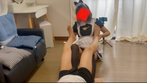 のぞみちゃんの生チン生足電気アンマ！男の潮吹きも！