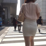 街撮り！透けパンOLのデカ尻に興奮…即交渉で尻を堪能する様子を収めたナンパ動画
