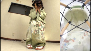和服で瞬間おもらし！美しい着物が濡れゆくシチュエーション